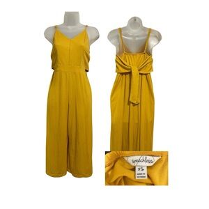 Speechless Yellow Jumpsuit with Tie Detail